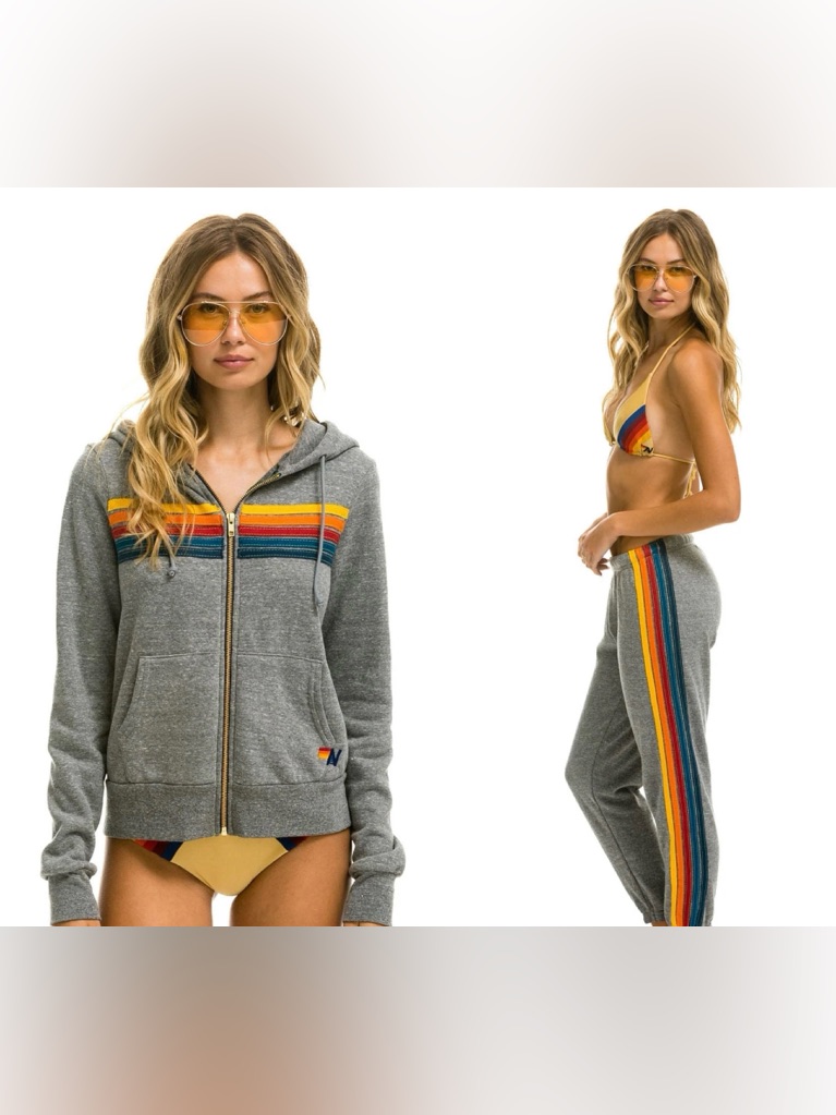 Nib Aviator Nation 5 Stripe Hoodie & Sweatpants